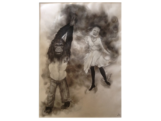 Monkey, Girl and Smoke (sold)